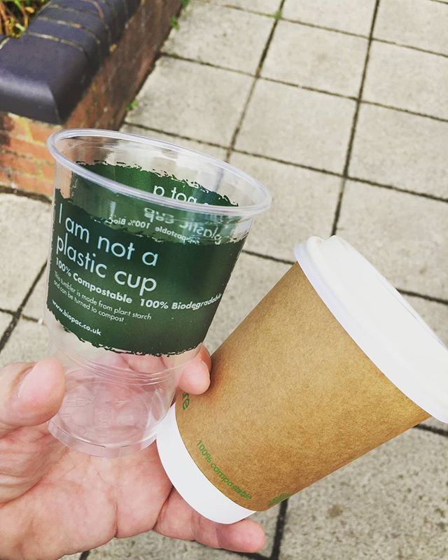This non-plastic plastic cup is made of plants s/o science #mindbottling